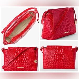 Brahmin Hilary Crossbody with Jane Bi-fold Wallet in Sriracha